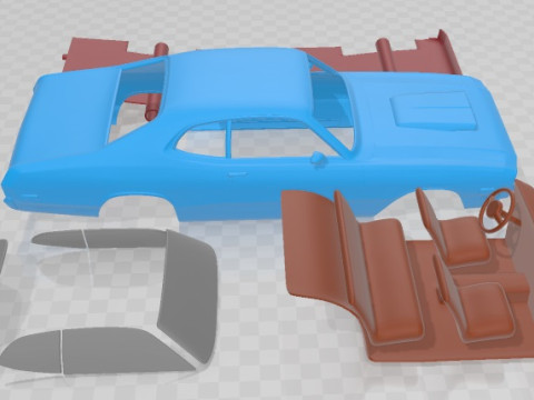 Dodge Demon 340 1972 Printable Car 3D 打印模型