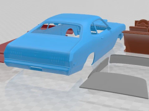 Dodge Demon 340 1972 Printable Car 3D Print Model