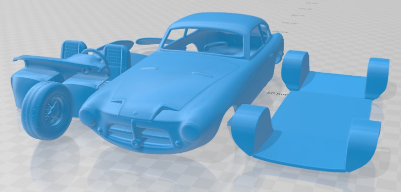 Pegaso Z 102 1954 Printable Car Modelo de impresión 3D .c4d .max .obj .3ds .fbx .stl .blend 