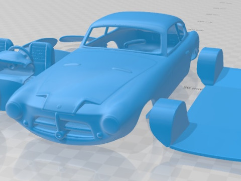 Pegaso Z 102 1954 Printable Car Model Cetak 3D