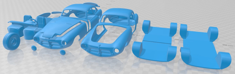 Pegaso Z 102 1954 Printable Car 3D Print Model .c4d .max .obj .3ds .fbx .stl .blend