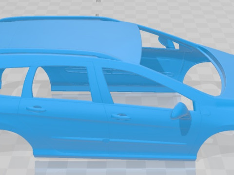 Peugeot 308 SW 2012 Printable Body Car Modèles 3D en vedette