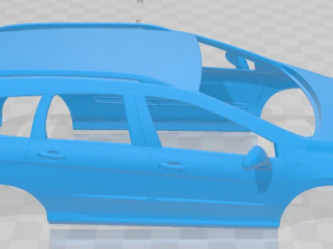 Peugeot 308 SW 2012 Printable Body Car 3D Print Model