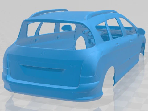 Peugeot 308 SW 2012 Printable Body Car 3D Print Model