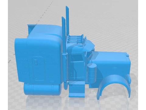 Peterbilt 379 1987 Printable Body Cabin Truck 3D Print Model