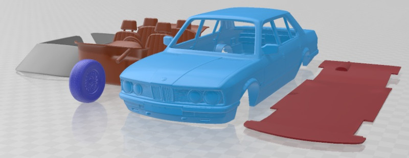 Serie 5 E28 Sedan 1987 Printable Car 3D प्रिंट मॉडल .c4d .max .obj .3ds .fbx .stl .blend 