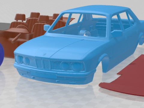 Serie 5 E28 Sedan 1987 Printable Car 3D प्रिंट मॉडल