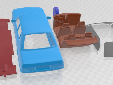 Serie 5 E28 Sedan 1987 Printable Car 3D प्रिंट मॉडल