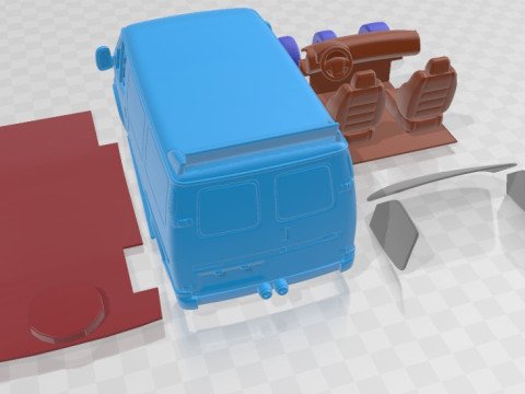 Transit L1H1 1994 Race Printable Van Modello di stampa 3D