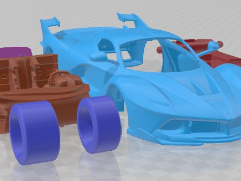 Ferrari FXX K 2015 Printable Car 3D प्रिंट मॉडल