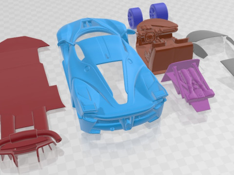 Ferrari FXX K 2015 Printable Car 3D प्रिंट मॉडल