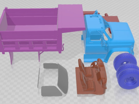 Chevrolet C70 Dump Truck 1979 Printable 3D 打印模型