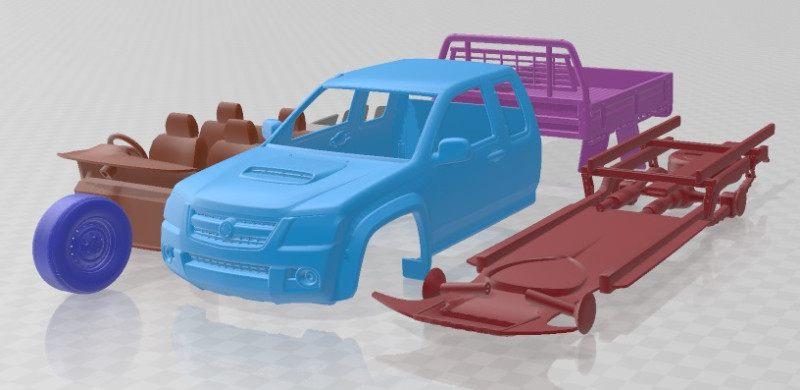 Holden Colorado LX Space Cab Alloy Tray 2008 Printable Car Modèles 3D en vedette .c4d .max .obj .3ds .fbx .stl .blend 
