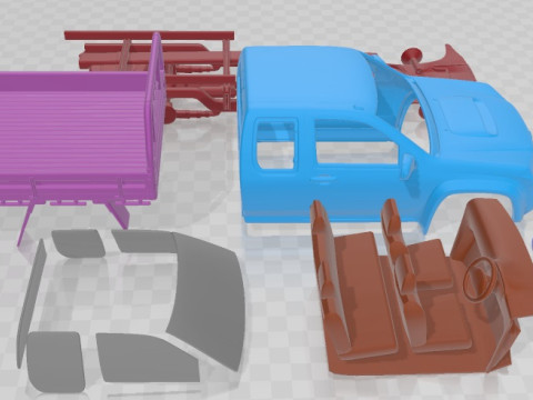 Holden Colorado LX Space Cab Alloy Tray 2008 Printable Car Modèles 3D en vedette