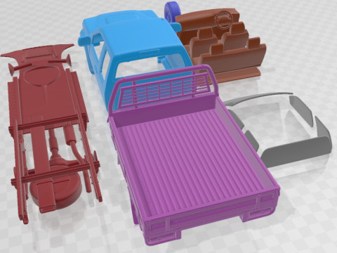 Holden Colorado LX Space Cab Alloy Tray 2008 Printable Car Modèles 3D en vedette