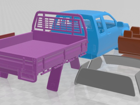 Holden Colorado LX Space Cab Alloy Tray 2008 Printable Car Modèles 3D en vedette