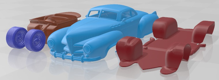 Wheeled Hotrod 6 Wheels Printable Car Modèles 3D en vedette .c4d .max .obj .3ds .fbx .stl .blend 