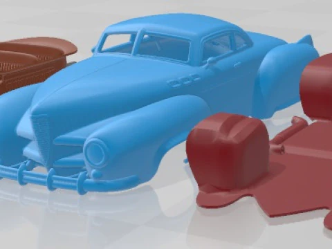 Wheeled Hotrod 6 Wheels Printable Car 3D Print Model