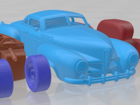 Wheeled Hotrod 6 Wheels Printable Car Modèles 3D en vedette