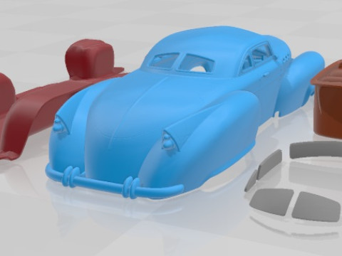 Wheeled Hotrod 6 Wheels Printable Car Modèles 3D en vedette