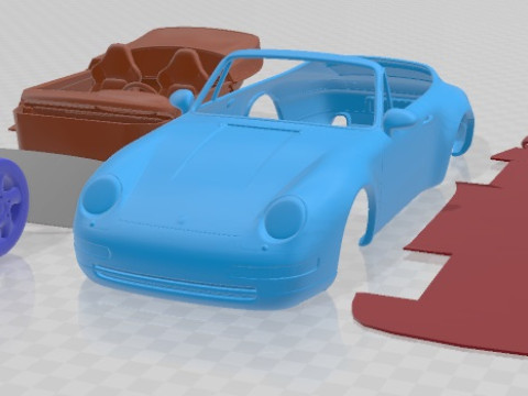 Porsche 911 993 Carrera Cabrio 1995 Printable Car Modelo de impresión 3D