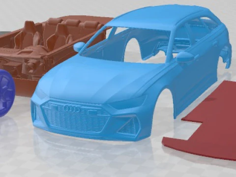 アウディ RS6 アバント 2024 印刷可能な車 3Dプリントモデル