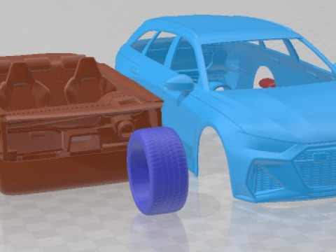 Audi RS6 Avant 2024 Printable Car 3D Print Model