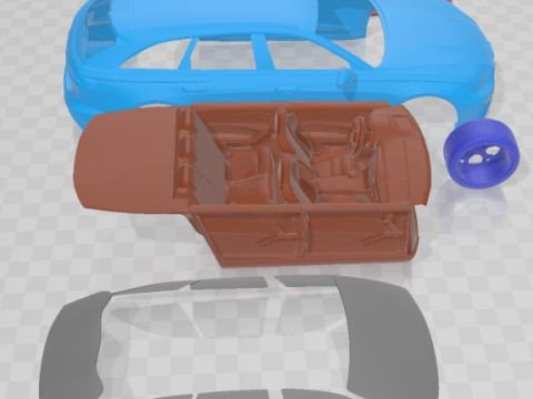 Audi RS6 Avant 2024 Printable Car 3D Print Model