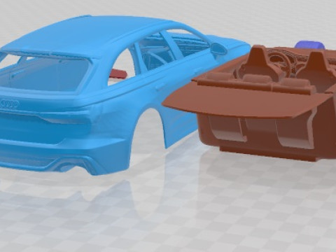 Audi RS6 Avant 2024 Printable Car 3D Print Model