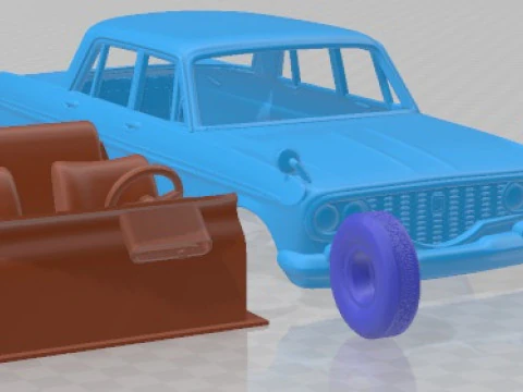 Toyota Crown S40 1962 Printable Car 3D Print Model