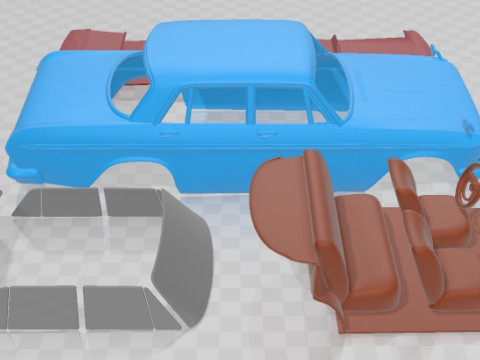 Toyota Crown S40 1962 Printable Car 3D 프린트 모델