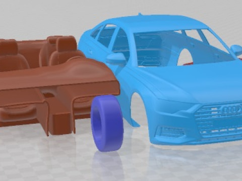 Audi 6 2019 Printable Car 3D Baskı Modeli