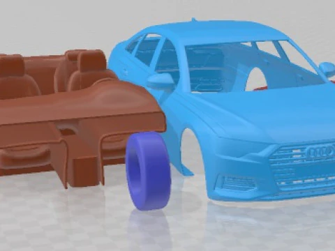 Audi 6 2019 Printable Car 3D Print Model