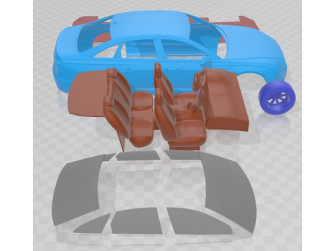 Audi 6 2019 Printable Car 3D Baskı Modeli