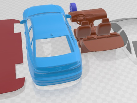 Audi 6 2019 Printable Car 3D Baskı Modeli