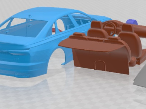 Audi 6 2019 Printable Car 3D Baskı Modeli