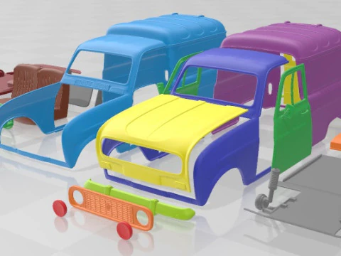 Renault 4 F4 Printable Van 3D Print Model