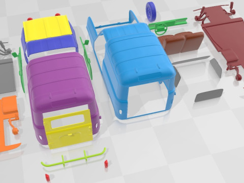 Renault 4 F4 Printable Van 3D Print Model