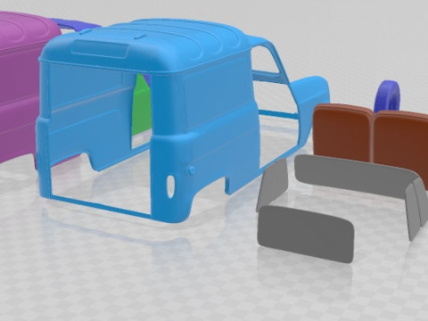 Renault 4 F4 Printable Van 3D Print Model