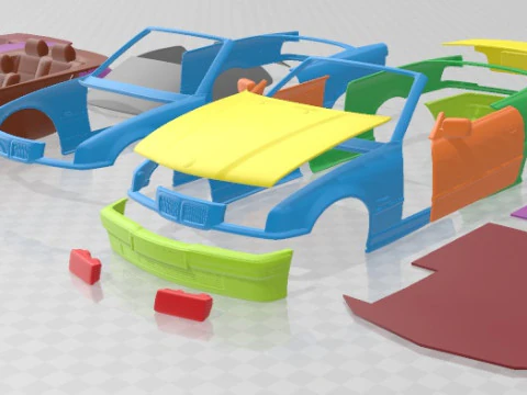 Serie 3 E36 Cabrio 1994 Druckbares Auto 3D Druckmodell