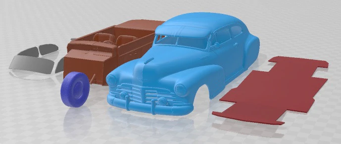 Chevrolet Fleetline Aerosedan 1948 Printable Car 3D Print Model .c4d .max .obj .3ds .fbx .stl .blend