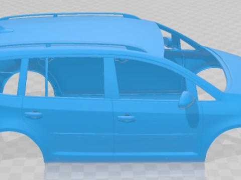 Volkswagen Touran 2002 Printable Body Car Modelo de Impressão 3D