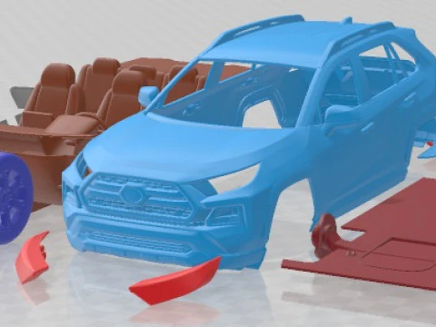 Auto stampabile Toyota Rav4 Trd 2020 v2 Modello di stampa 3D