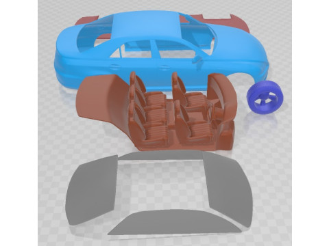 Toyota Mark X 2004 Printable Car 3D Принт Модель