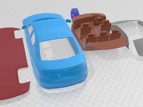 Toyota Mark X 2004 Printable Car 3D Принт Модель