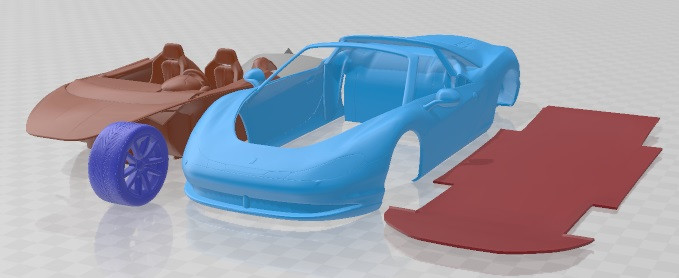 Ferrari Sergio 2015 Printable Car 3D Baskı Modeli .c4d .max .obj .3ds .fbx .stl .blend 