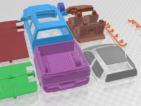 Toyota Tundra CrewMax TRD Pro 2022 Printable Car Modello di stampa 3D