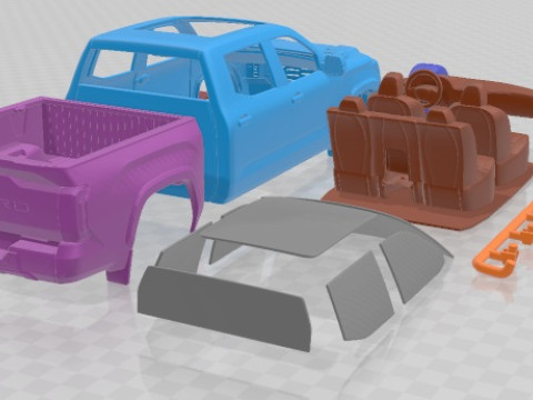 Toyota Tundra CrewMax TRD Pro 2022 Printable Car Modello di stampa 3D