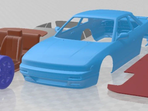 Nissan Silvia K S13 1989 Printable Car 3D Print Model