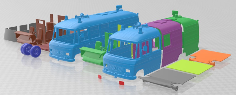Mercedes Benz L 508 D Emergency Command 1978 Printable Van 3D Print Model .c4d .max .obj .3ds .fbx .stl .blend 